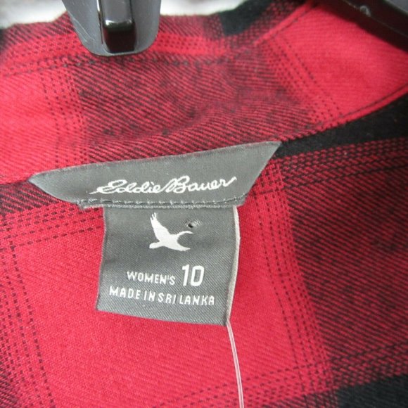 Eddie Bauer Hadley Buffalo Plaid Red Dress NEW 10 - Picture 9 of 10